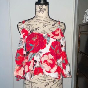 ALOHA Floral off the shoulder top